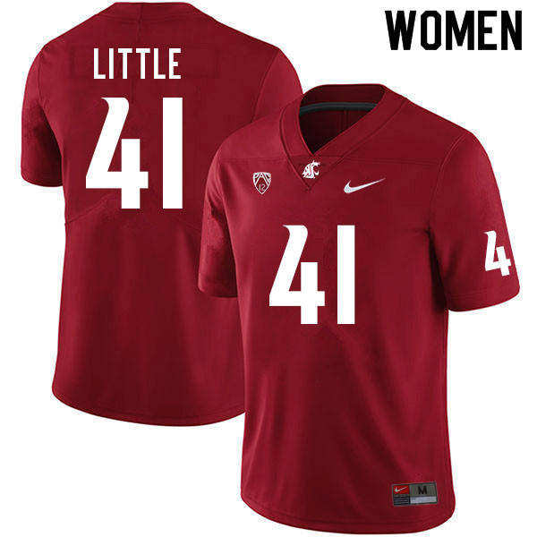 Women #41 J.R. Little Washington Cougars College Football Jerseys Sale-Crimson